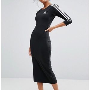 Adidas 3 Stripes Originals Midi Dress size L